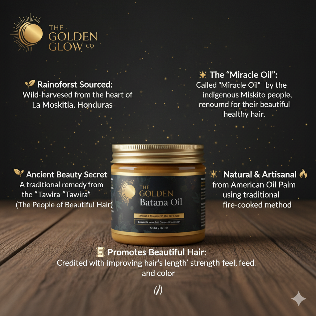 The Golden Glow Co 100% Pure Unrefined Batana Oil